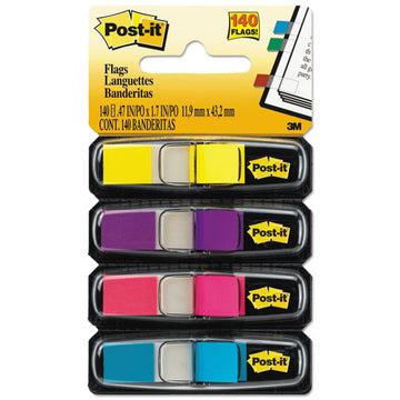 Post-it® Flags Small Page Flags In Dispensers, 0.5" X 1.75", Four Colors, 35-color, 4 Dispensers-pack freeshipping - TVN Wholesale